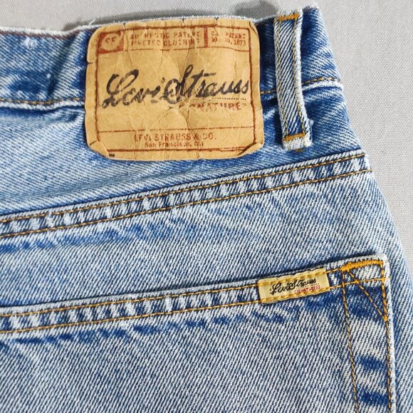 Vintage Signature by Levi's Strauss jeans men's size W38/L30 hard washed denim - Picture 5 of 15